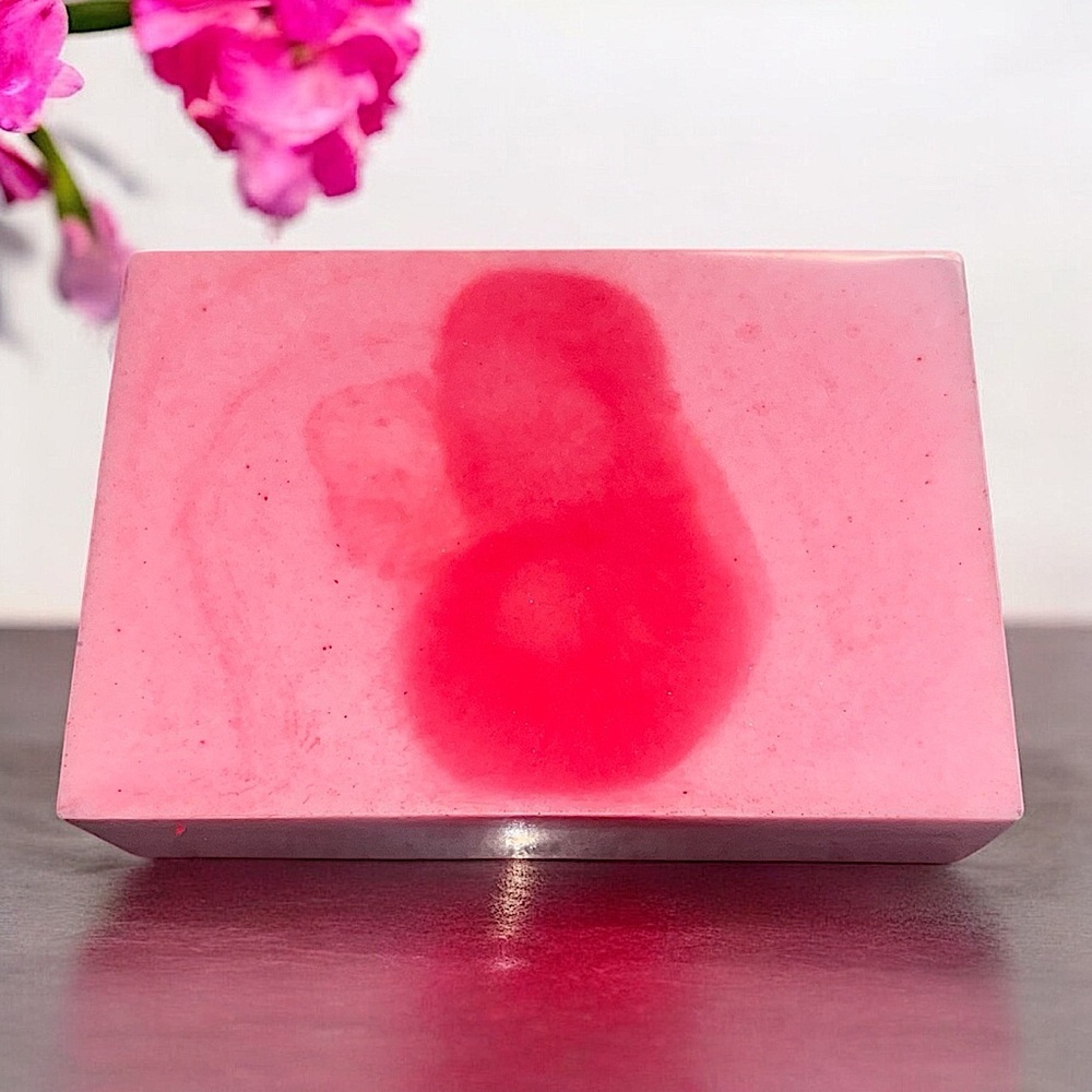 Cherry coconut HANDMADE soap DONKEY milk & coconut oil 2x3 inch 5oz